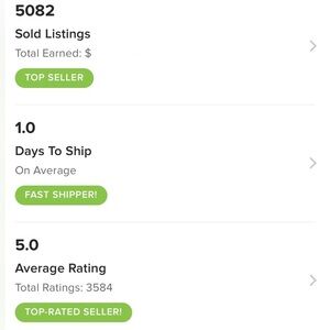 ⭐️⭐️⭐️⭐️⭐️ Shop with confidence!